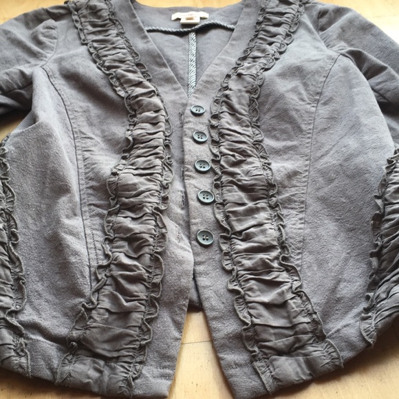 Sundance grey ruffle jacket - Picture 2 of 6